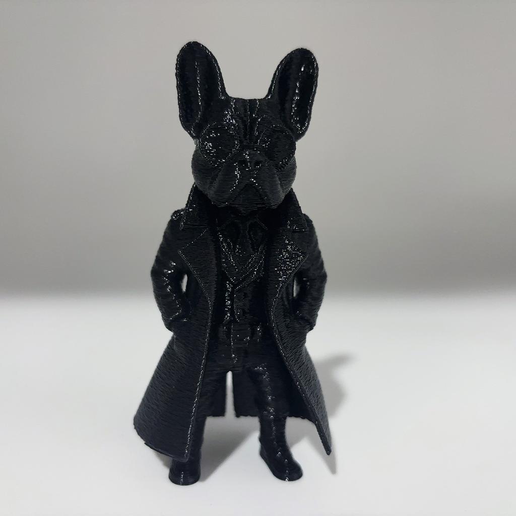 Bulldog Gentleman Statue Ornament, French Bulldog Gentleman Detective Sculpture, Cool Windbreaker Sunglasses Shaped Handicrafts
