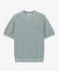 MINDBRIDGE [2Pack][On] Linen-Like Henley Neck Oversized Short Sleeve Knit - 5 Colors