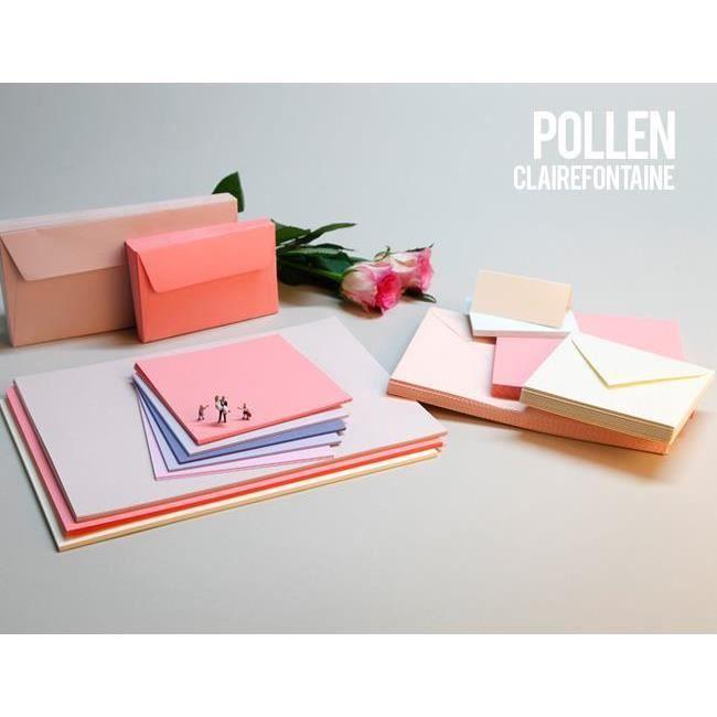 Enveloppe - CLAIREFONTAINE - Pollen - 120g - 162x229 mm - Bordeaux - Paquet de 20