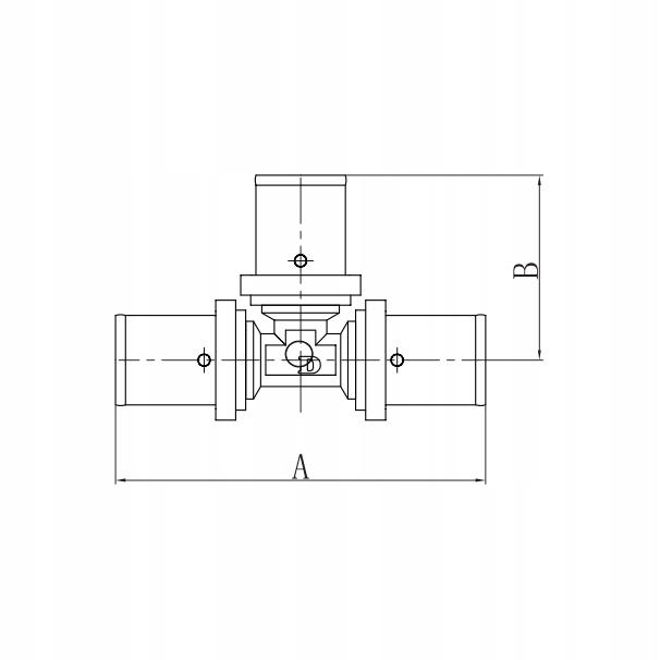 Pex Tee 32X25X32 Press Fitting