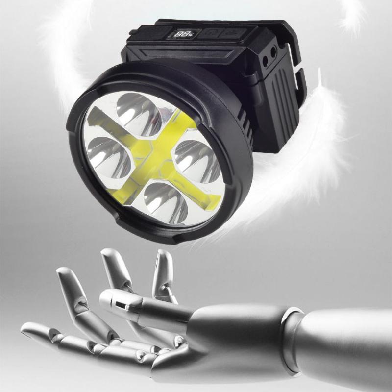 New Super Bright Intelligent Induction Headlamp Fishing Headlamp High Power Rechargeable Phone USB Charging Headlamp Night Home