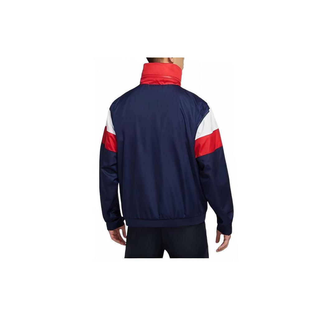 Nike Jako M Nk Sb Kurtka Anorak Wiatroszczelna Oddychająca Z Kapturem Zapinana na Zamek Płaszcz Kurtka Męska Niebieska CI7186-410