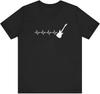 Guitar Men T Shirt Black Short Sleeve Guitar Player Life Line Band Musician Gift Black