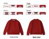 2025 Knit Red Family Sweater: Thickened Round Neck Pullover for Parent-Child, Couples & Casual Wear