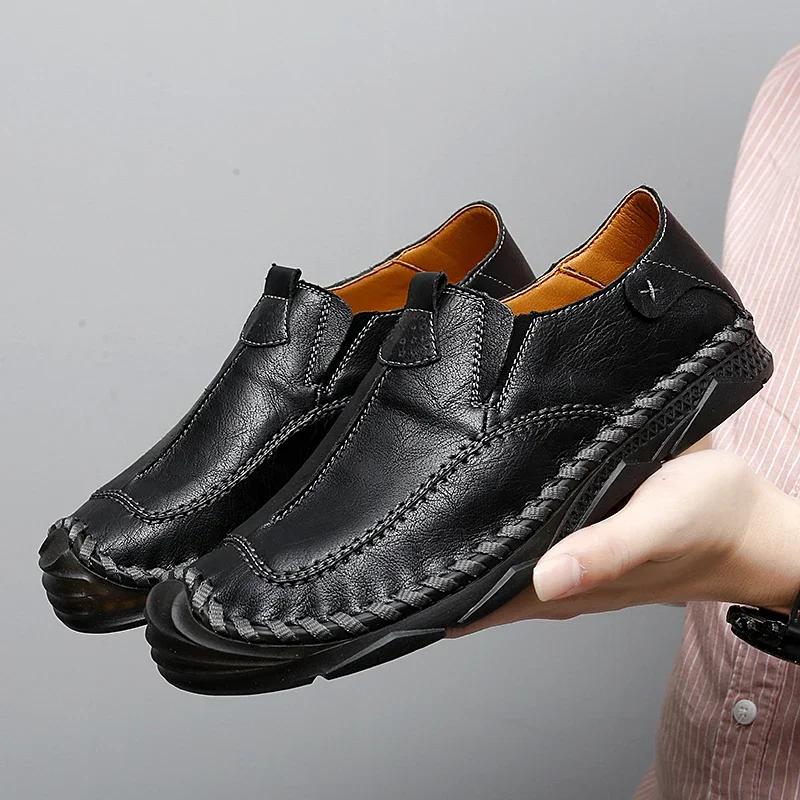 Durable And Waterproof Casual Leather Shoes For Men Comfortable Antiskid Walking Shoes All Seasons For All Occasions