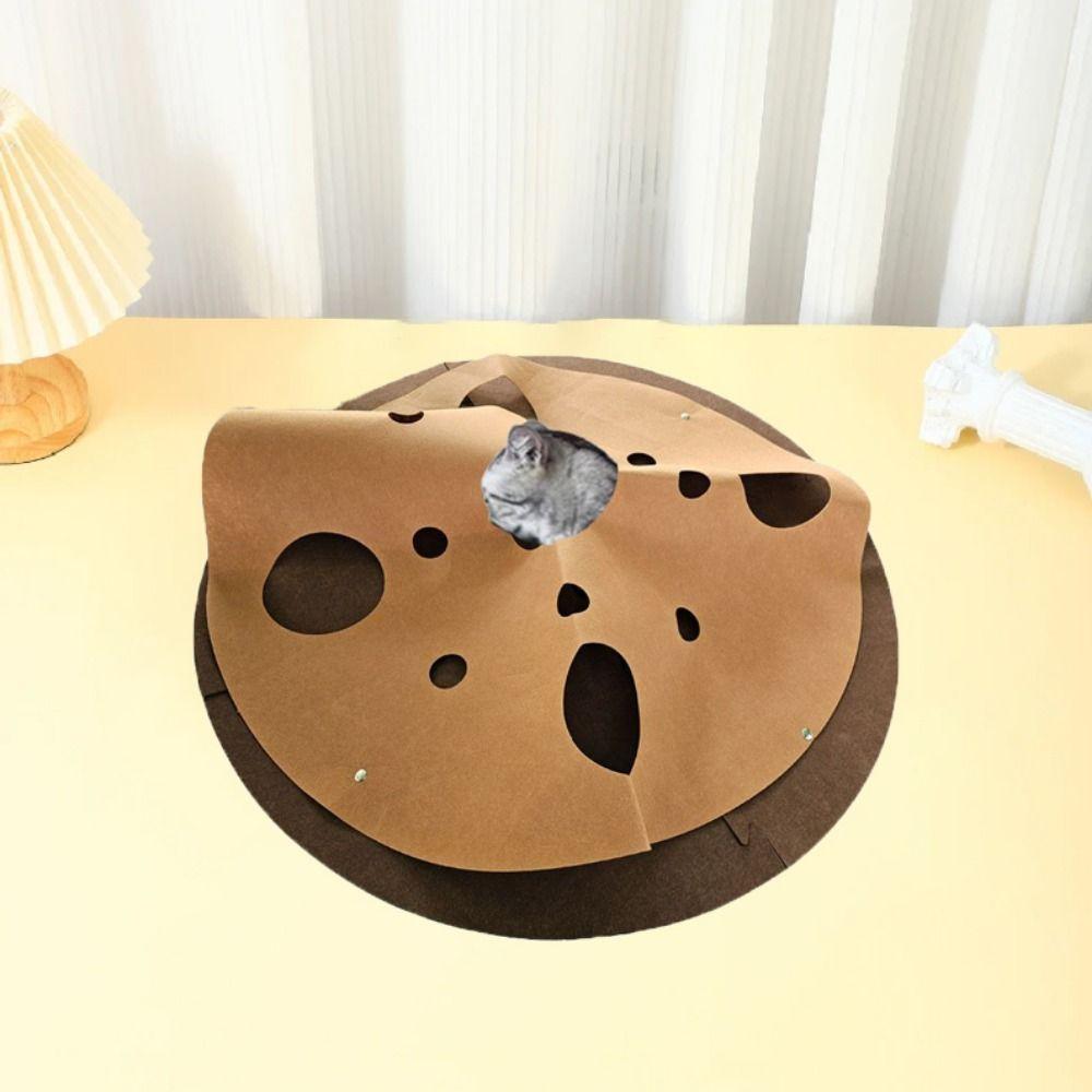 Safety Cat Tunnel Play Rug Durable Cat Rest Mat Creative Pet Toys Pad  Training Activit