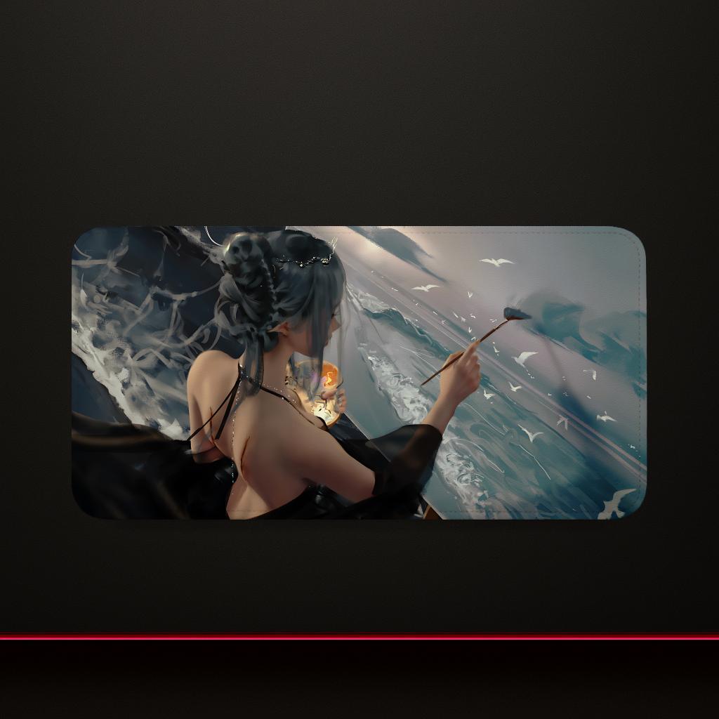 Ghost Blade Wlop Mouse Pad Play Matlarge Xxl90x40cmx5mmstitch Desk Matsgaming Accessoriespc Parts