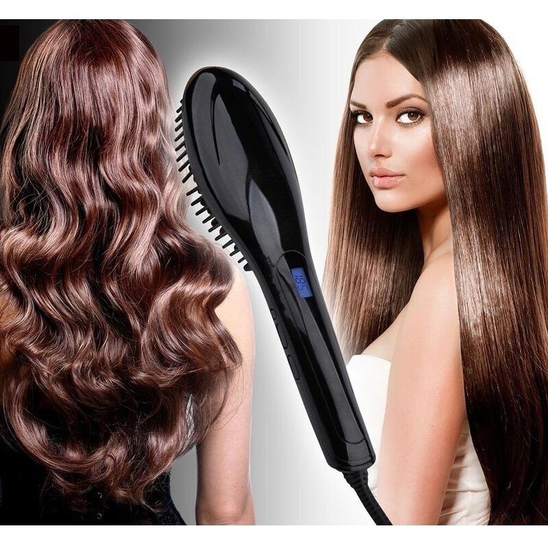Elektrischer Haarglätter LCD-Ionenbürste Automatisches Haarstyling-Tool