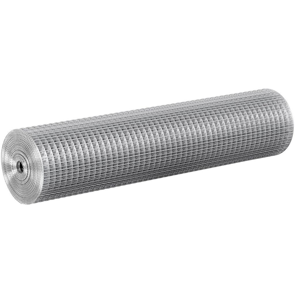 Hardware Cloth, 1/2 inch 24in x 25 ft 19 Gauge, Hot Dipped Galvanized Wire Mesh Roll, Chicken Wire Fencing, Wire Mesh for Rabbit Cages, Garden, Small