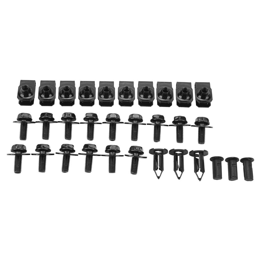 28Pcs Engine Fender Splash Guard Shield Kit Impact Resistant Engine Chassis Splash Guard Clips Kit Replacement for