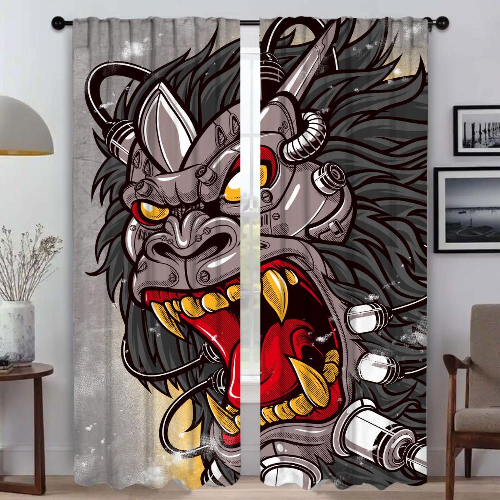 Kitchen Curtains for Living Room Subject-free Blackout Curtain Tulle for Bedroom Shades Home Interior Curtains 2 Pieces Elegant