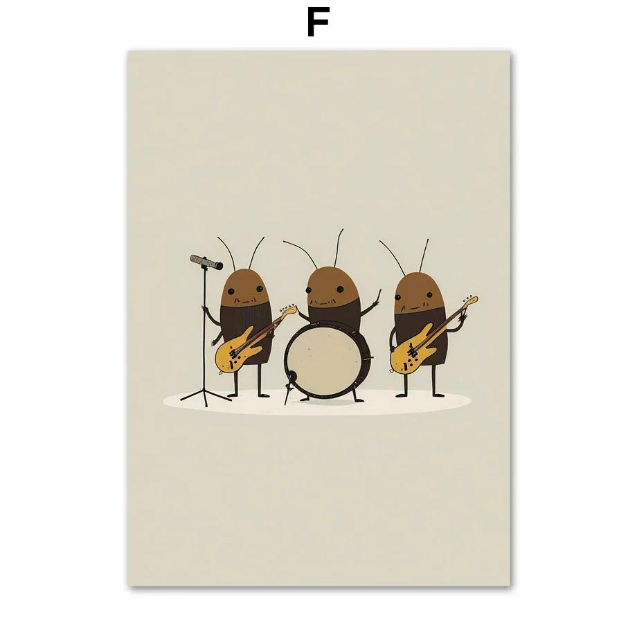 

Абстрактный Смешной Кот Пьющий Кофе Машина Зерна Чашка Круассан Настенное Искусство Постеры Принты Холст Картина Кафе Гостиная Домашний Декор 21cm×30cm NoFrame