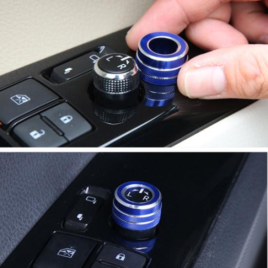 Blue Aluminum Car Rearview Mirror Adjust Knob Trim For Toyota Crown -2025