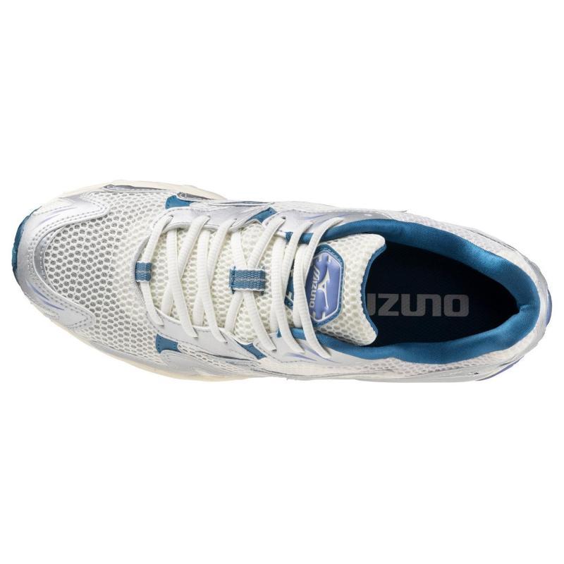 Mizuno Wave Rider 10 White Silver Blue Sneakers D1GA243101