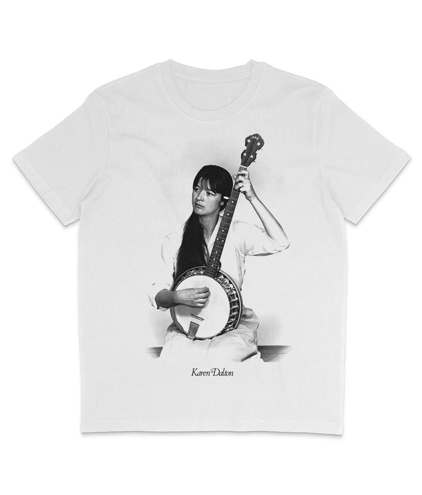 

Karen Dalton - Banjo Portrait - Photograph - Organic T Shirt - Folk - Blues 2XL