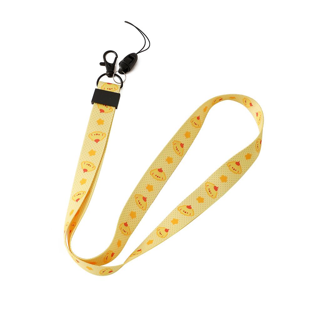Ins Korean Version of The Girl Cartoon Hanging Neck Lanyard Student Hard Card Holder Long Rope Work Permit Mobile Phone U Disk Long Hanging Rope