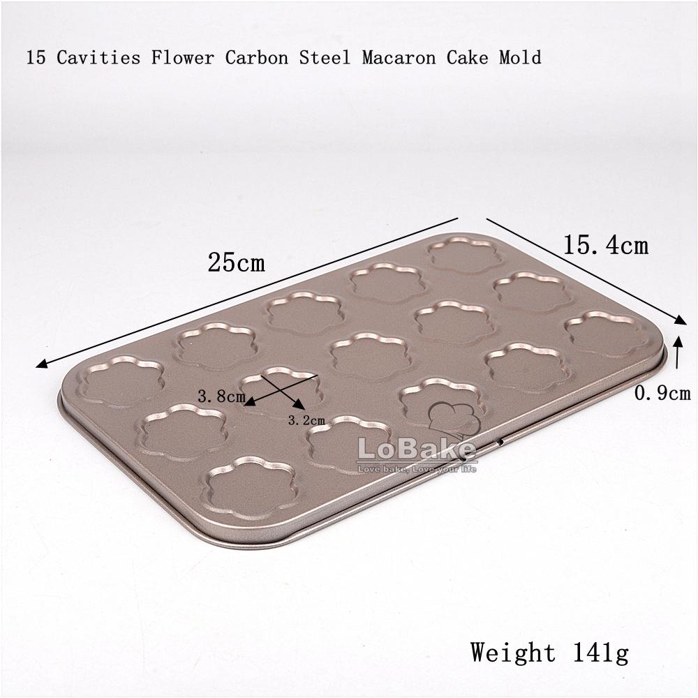 15 30 35 cavities 3.8cm Diameter Nonstick Flower Round Shape Carbon Steel Macaron Mold Bread Molds Tart Mould DIY Baking