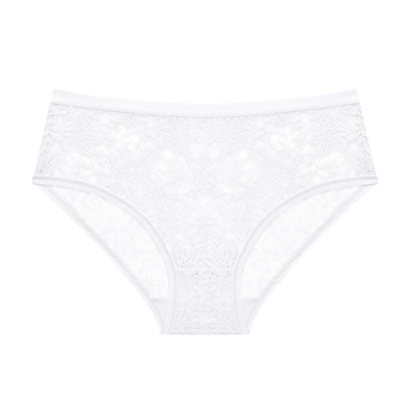 1 ks Sexy Květinová Krajka Kostice Podprsenky Kalhotky Sety Vystřihávané Průsvitné Romantické Spodní prádlo Spodní prádlo Sexy Dámské Kalhotky S-XL