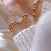 Luxury Women's Quartz Watch Ladies Waterproof Retro Natural Jade Stones Chain Fashion Elegant Watches Gift For Girl