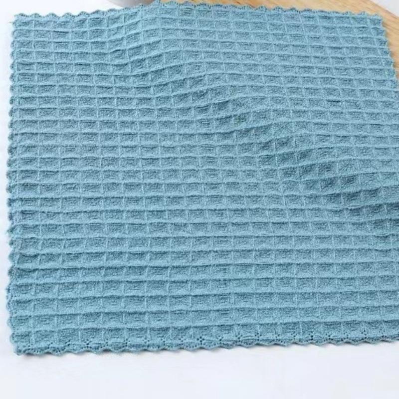 

Кухонні абсорбуючі губки для миття посуду, що не линяють, ганчірки для миття посуду, ганчірки для прибирання та виведення плям, побутові рушники, домашні швидковисихаючі ганчірки Lace (25*25)1pc світло-синій колір