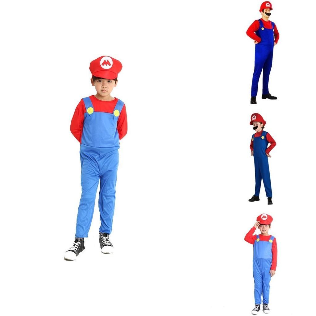Super Mario Bros Luigi Costume For Kids And Adults Breathable Full Body Cosplay Dress With Exquisite Workmanship