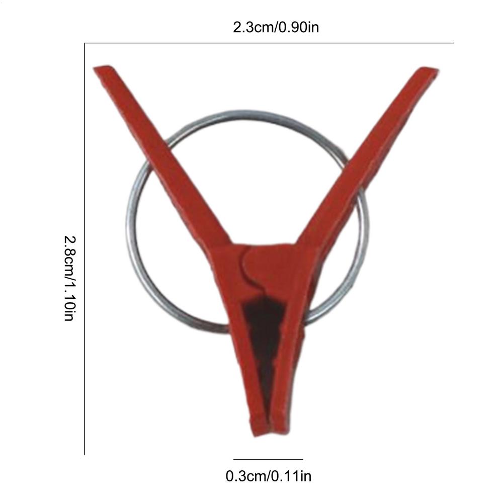 Vegetable Grafting Clips 50 Pcs Plant Trellis Connector Clip Falt Mouth Hooks Connecting Plastic Clips For Watermelon Gardening
