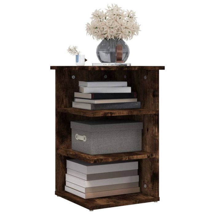 826366 vidaXL Armoire latérale Chêne fumé 35x35x55 cm Bois d'ingénierie