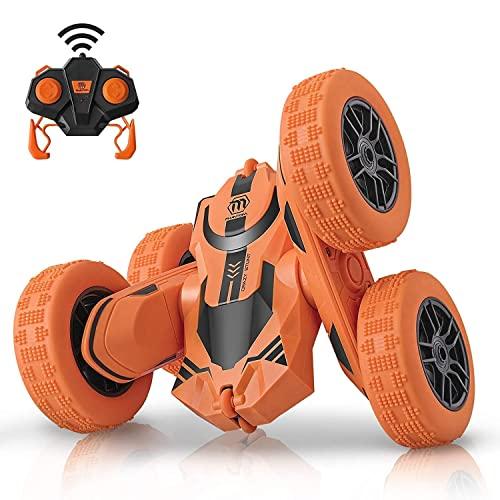 

ROBOT PLAZA RC Car, Off-Road, RC Action Buggy, 4WD, Double-Sided, Kids Toy for Boys, 4WD, Fast (Orange)