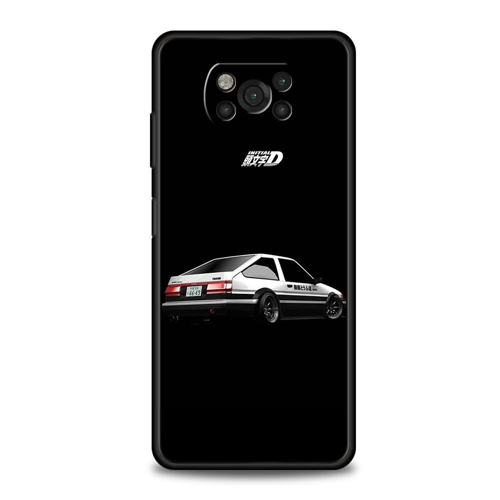 Initial D Car Phone Case Cover for Xiaomi Poco F7 Ultra F6 F5 F4 F3 X6 X5 X4 X3 NFC C51 C55 M4 GT 5G Soft TPU Shell Fundas Bags