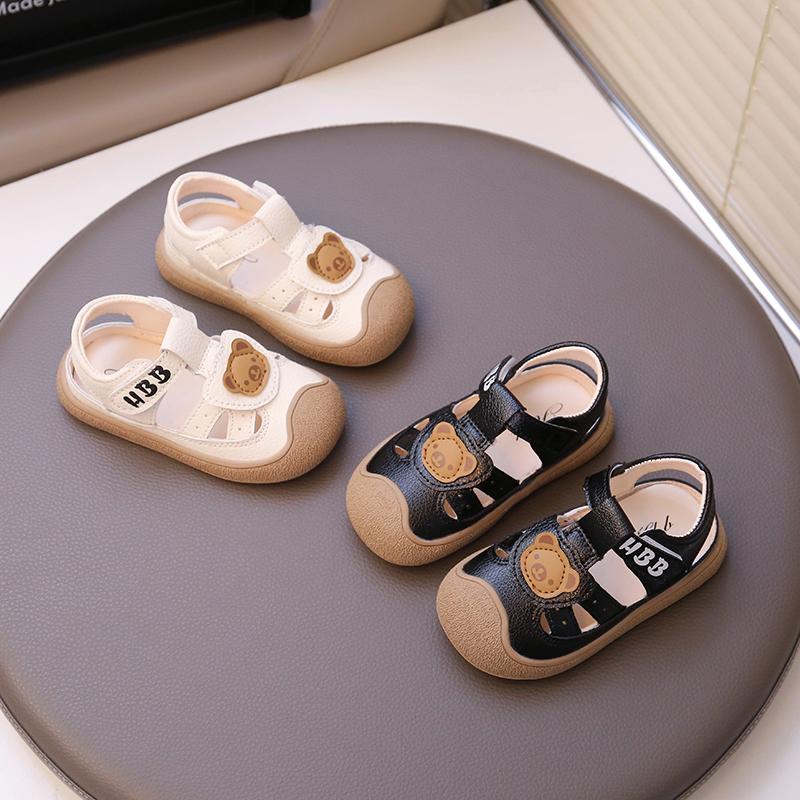 Baby First Walkers Breathable Anti-Slip Soft Sole Comfortable Sandals 2025 Summer New Sandals for Toddlers Beach Shoes Bears
