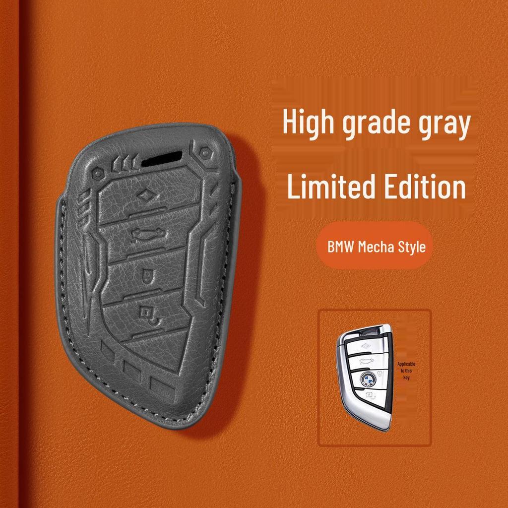 Premium Genuine Leather Key Case for BMW X5, X1, X3, X7, and 5 Series (530, 525li) Blade, 3 Series (330, 325li)