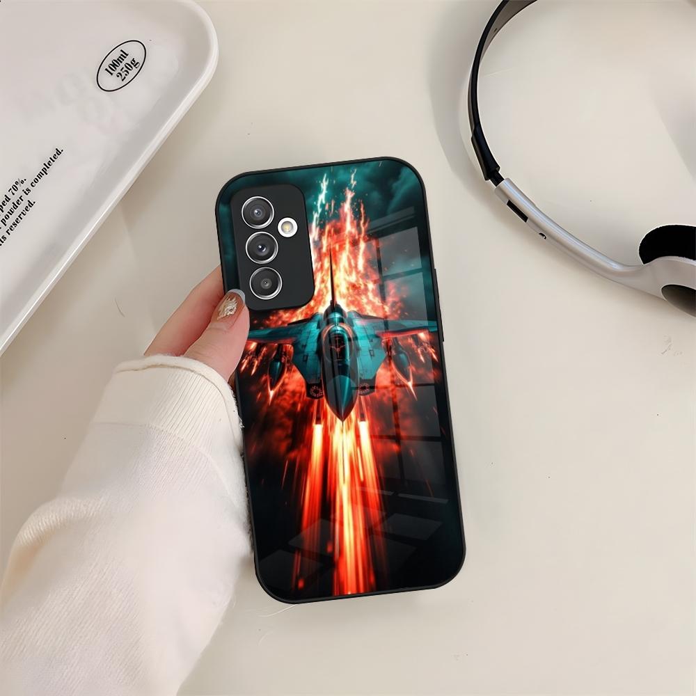 

Fighter Plane Poster F-22 Raptor Phone Case Glass For Samsung S24 S26 S23 S20 S25 S21 S22 Ultra Fe Plus A05 A06 A16 A26 A36 A56 Galaxy S26 Plus