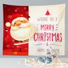 Merry Christmas Cute Santa Claus Tapestry Large Fabric Wall Tapestry Home Living Room Bedroom Background Decor Beach Blanket