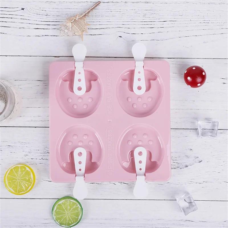 

Homemade DIY Mini Ice Cream Mold 6 Cells Ice Cube Molds Summer Popsicle Maker Platsic Kitchen Tools Randomly Color Lolly Mould суничний