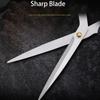 Straight Head Stainless Steel Sharp Blade Korean Barbecue Clips ABS Handle Household Vegetables Salad Kitchen Scissors