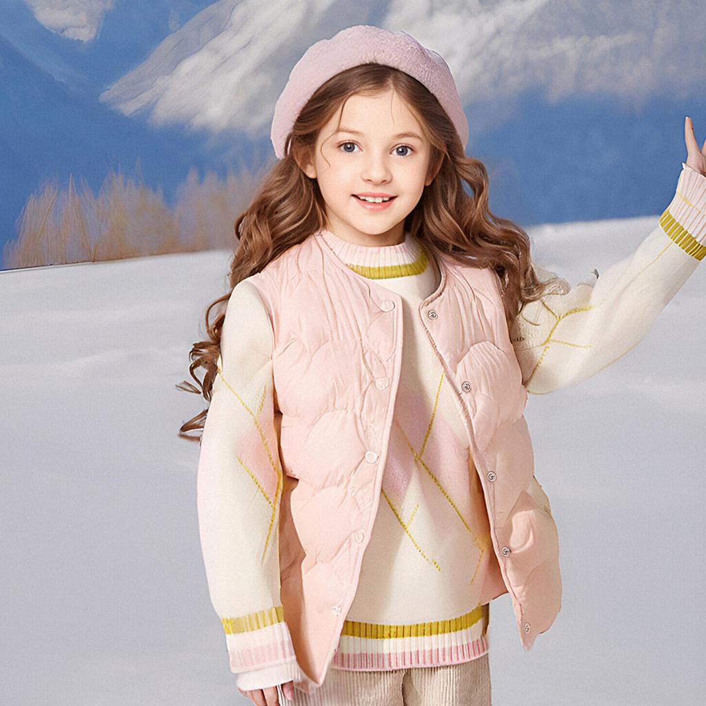 Girls' Basic Versatile Lightweight Down Vest