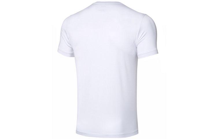 Li Ning T Shirts Men's White Crew Neck Moderate Straight Fit ATSQ059-2