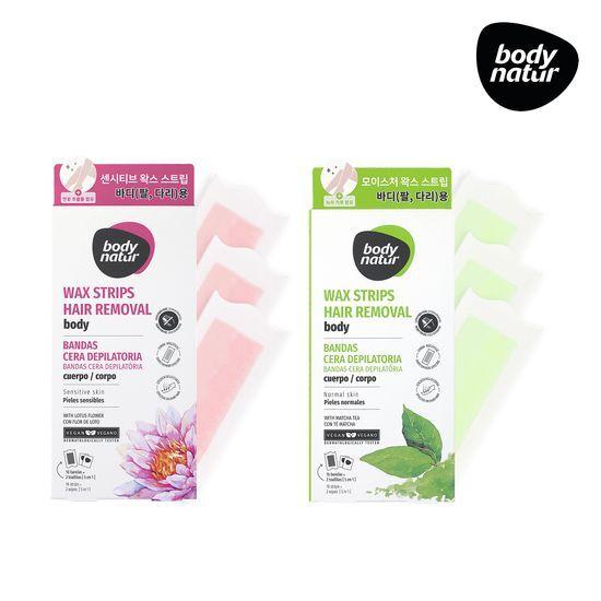 Bodynatur Hair Remover Wax Strips (Choose 1 of 2 Types) (16 Sheets)