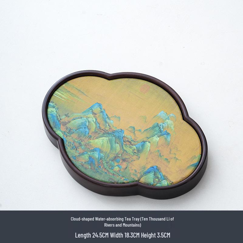 Water Absorbent Tea Tray - Small Chinese Gongfu Tea Set Accessory and Coaster for Tea Ceremony.