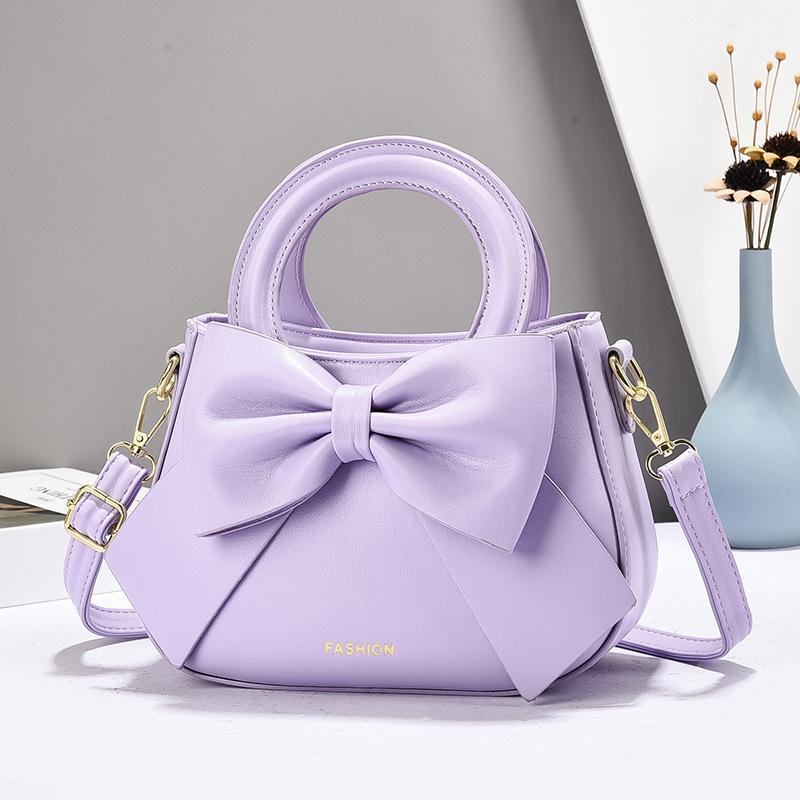 Elegante Koreanische Stil Schmetterlingsknoten Damen Handtaschen Weiches PU Leder Schultertasche für Damen Modisch Trendig Kleine Handtasche Damen