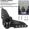 Marine Steering Triangle Mounting Bracket Parts Kit Fit for Newport NK-180S Brushless Kayak Trolling Motors, Black