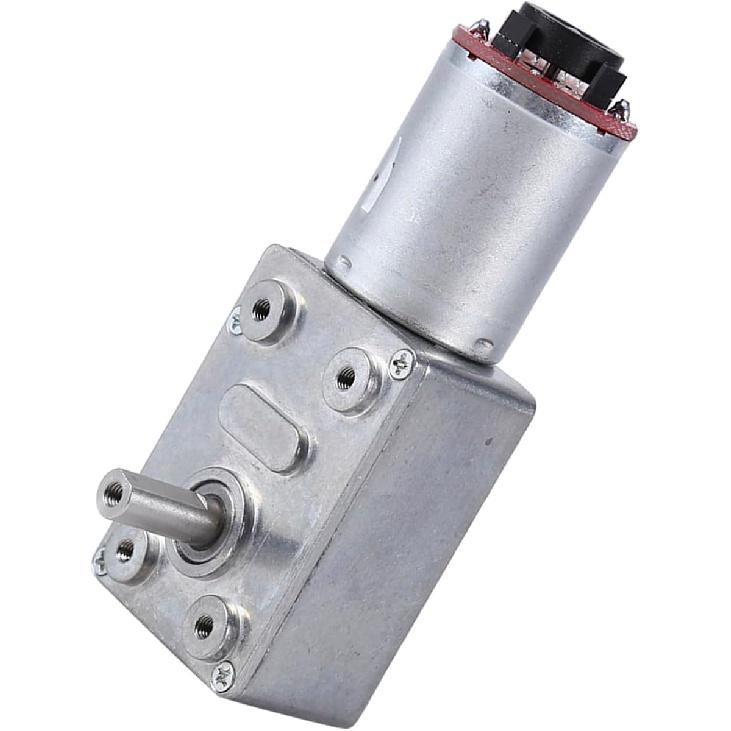 10RPM DC Worm Gear Motor 12V High Reduction High Dc Motor with Encoder Srong Self-Locking 6mm Output Shaft Gear Reduction Box Worm Gear Motor High