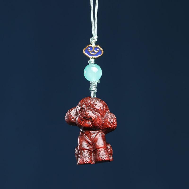 Cliff Cypress Zodiac Wood Carving Pendant Keychain