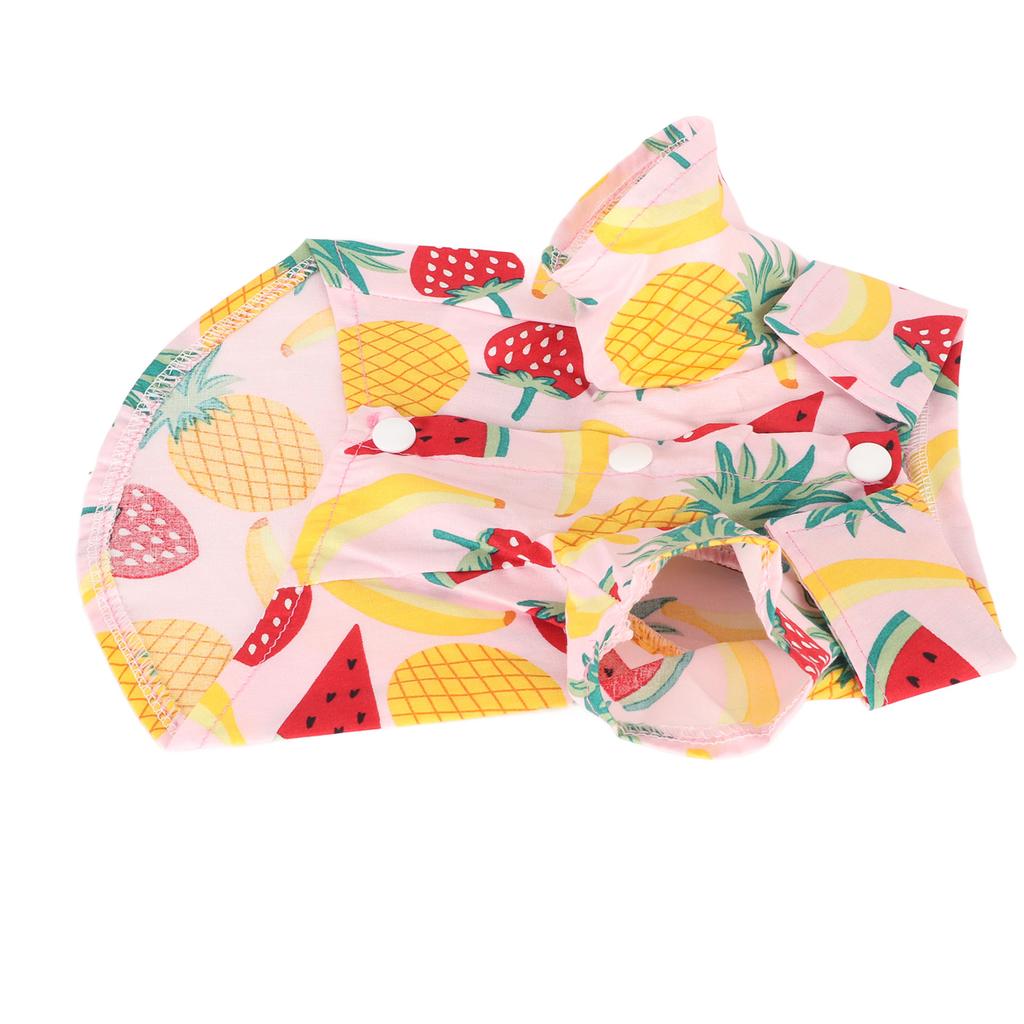 Hund Frucht Print Shirt Atmungsaktiv Kühl Modisch Niedlich Haustierkleidung für Frühling Sommer