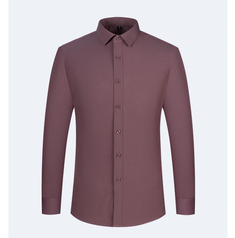 Men's Long Sleeve Bamboo Fiber Formal Shirt - White & Blue, Stretchable, Plus Size Available