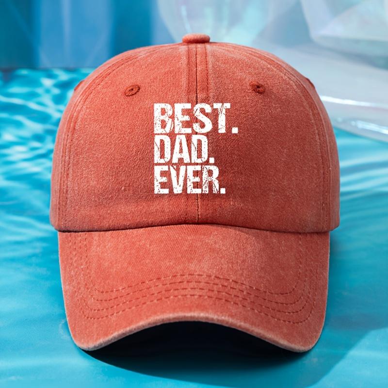 The 'Best Dad' Printed Retro Washed Baseball Hat - Classic American Style, Sunscreen, Suitable for Outdoor Travel and Camping