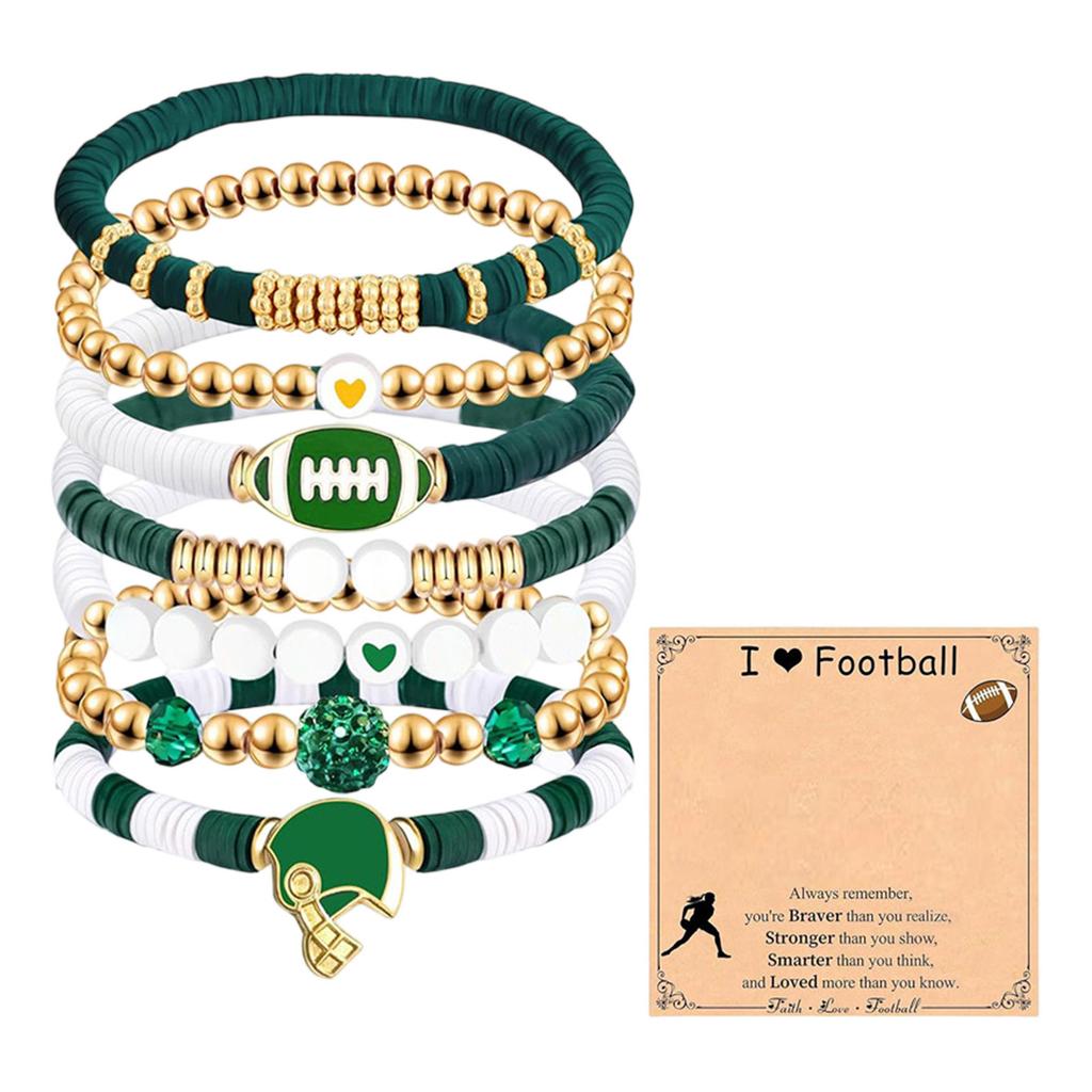 Event Support Bracelet Set Of 7 Pieces Soft Ceramic Bracelet With Card As A Gift For Fans And Friends