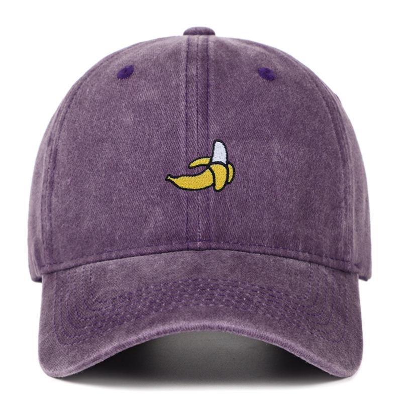 Banana Embroidered Baseball Hats for Men and Women Outdoor Sunshade Duck Tongue Hats Outdoor Travel