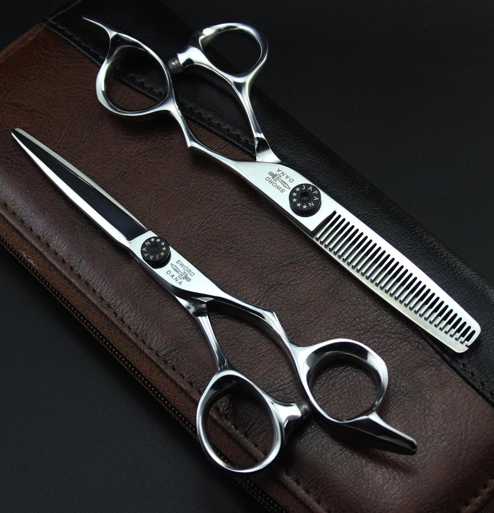6.0-Inch Japanese Hairdressing & Thinning Scissors Set for Barbers