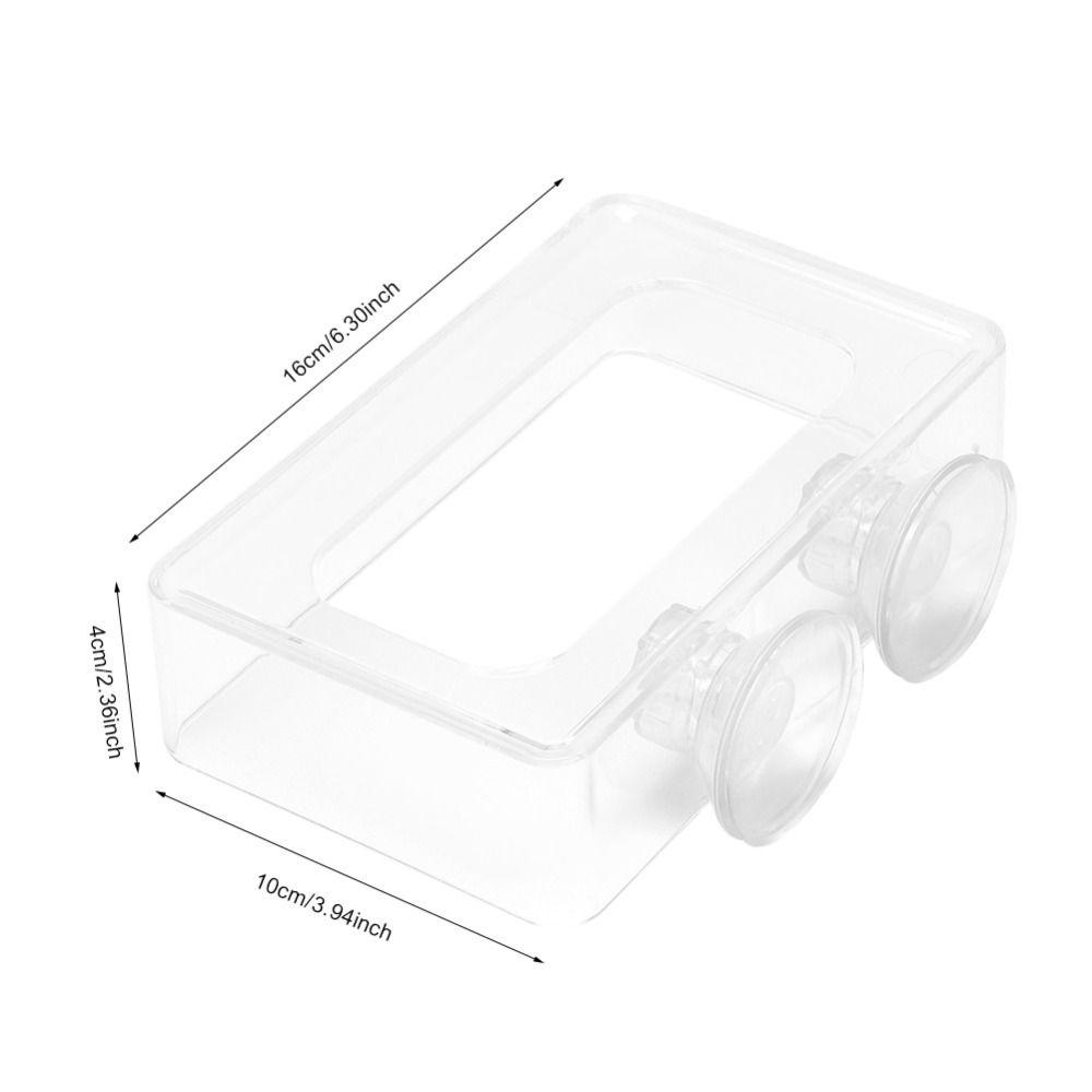 Acrylic Fish Food Feeder Transparent Suction Cup Aquarium Feeder Floating Feeder Simple Installation Fish Tank Feeder